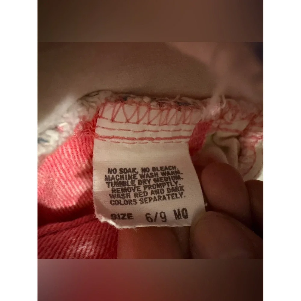 OshKosh B'gosh Vintage Coral Pink Denim Overalls